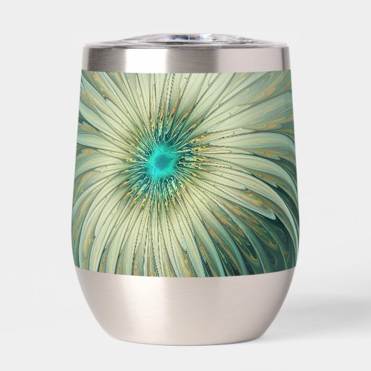 抽象芸術セージ緑ファンタジーフラワーフラクタルアート (正面)