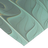 抽象芸術セージ緑ファンタジーフラワーフラクタルアート ショートテーブルランナー (コーナー)