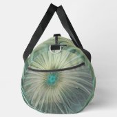 抽象芸術セージ緑ファンタジーフラワーフラクタルアート ダッフルバッグ (右)