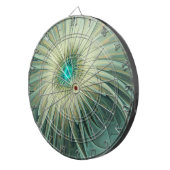 抽象芸術セージ緑ファンタジーフラワーフラクタルアート ダーツボード (正面右)