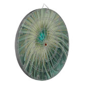 抽象芸術セージ緑ファンタジーフラワーフラクタルアート ダーツボード (正面左)