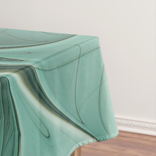 抽象芸術セージ緑ファンタジーフラワーフラクタルアート テーブルクロス (インサイチュ)