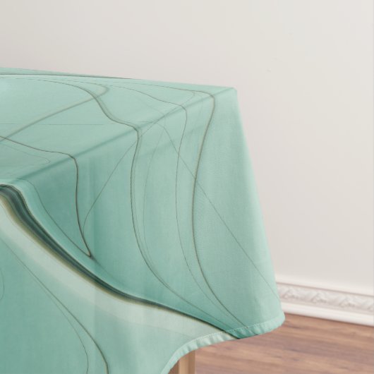 抽象芸術セージ緑ファンタジーフラワーフラクタルアート テーブルクロス (インサイチュ)