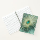 抽象芸術セージ緑ファンタジーフラワーフラクタルアート ノートブック (内部)