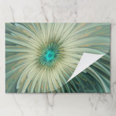 抽象芸術セージ緑ファンタジーフラワーフラクタルアート ペーパーパッド (折り畳み)