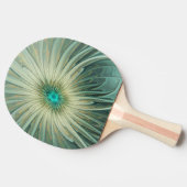 抽象芸術セージ緑ファンタジーフラワーフラクタルアート 卓球ラケット (横)