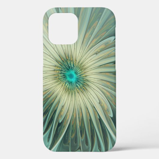 抽象芸術セージ緑ファンタジーフラワーフラクタルアート Case-Mate iPhoneケース (裏面)