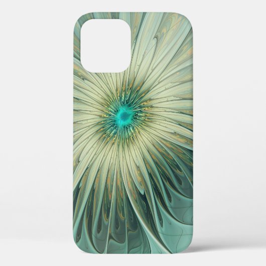 抽象芸術セージ緑ファンタジーフラワーフラクタルアート Case-Mate iPhoneケース (裏面)