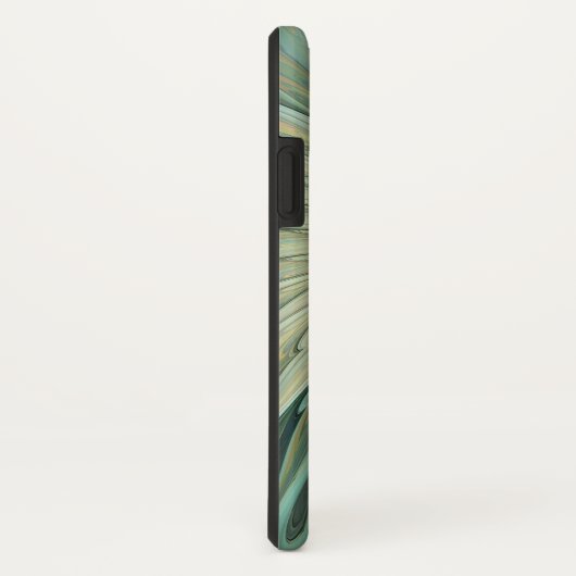 抽象芸術セージ緑ファンタジーフラワーフラクタルアート Case-Mate iPhoneケース (裏面/右)