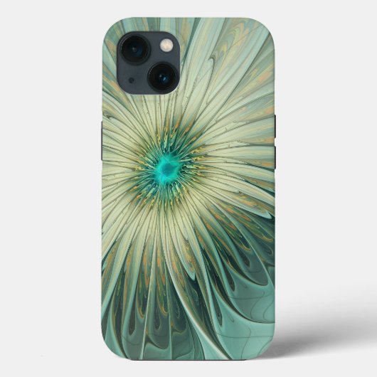 抽象芸術セージ緑ファンタジーフラワーフラクタルアート Case-Mate iPhoneケース (裏面)