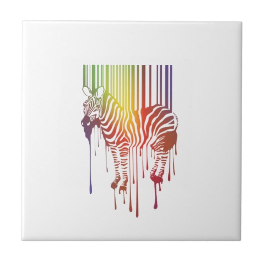 抽象芸術ゼブラタイル タイル (正面)