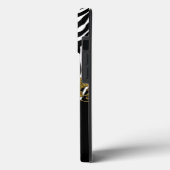抽象芸術ゼブラフラワーレッド白黒金ゴールド Case-Mate iPhoneケース (裏面 / 左)
