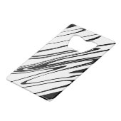 抽象芸術ゼブラプリント クレジットカード栓抜き (正面アングル)