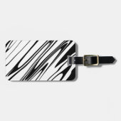 抽象芸術ゼブラプリント ラゲッジタグ (正面横)