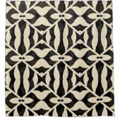 抽象芸術ゼブラ シャワーカーテン (正面)