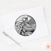 抽象芸術ゼンダラオンサークル ラウンドシール (封筒)