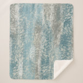 抽象芸術ソフトウエスグレーティール(緑がかった色)シェルパブランケット シェルパブランケット (正面)