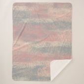 抽象芸術ソフトウエスグレーベージュピンク シェルパブランケット (正面)
