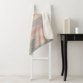 抽象芸術ソフトウエスグレーベージュピンク シェルパブランケット (インサイチュ)