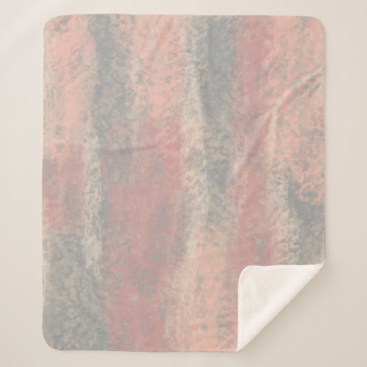 抽象芸術ソフトウエスグレーベージュピンク シェルパブランケット (正面)