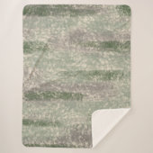 抽象芸術ソフトウエスグレーベージュモス&ストーン シェルパブランケット (正面)