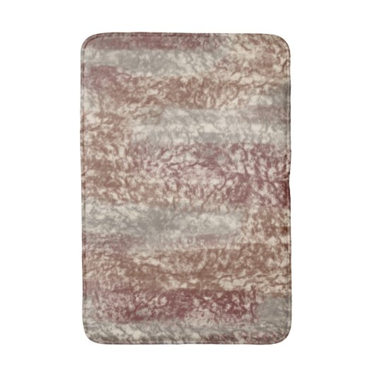 抽象芸術ソフトウエスグレーベージュワイン&チョコレート バスマット (正面縦)