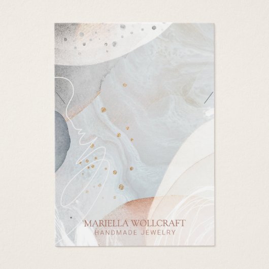 抽象芸術ソフトウォーター色ネックレスジュエリーディスプレイ (正面)