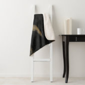 抽象芸術ソフトハウス深い木炭&金ゴールド シェルパブランケット (インサイチュ)