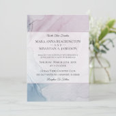 *~*抽象芸術ソフトパステルダスティバラピンクブルー 招待状 (スタンド正面)