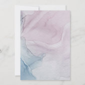 *~*抽象芸術ソフトパステルダスティバラピンクブルー 招待状 (裏面)