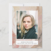 抽象芸術ソフトパステル写真卒業 案内状 (正面)