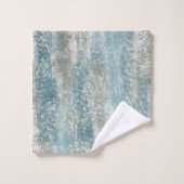 抽象芸術ソフトヒュスグレイティール（緑がかった色） バスタオルセット (ウォッシュタオル)