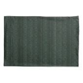 抽象芸術ソフトヒュース深いグリーンパステルストライプア 枕カバー (裏面-左)