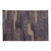 抽象芸術ソフトヒュース深いプラム&金ゴールド 枕カバー (裏面-右)