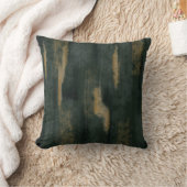 抽象芸術ソフトヒューズ深いグリーン&金ゴールド クッション (ブランケット)
