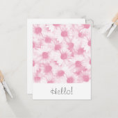 抽象芸術ソフトピンクデイジーパターンカード カード (正面/裏面インサイチュ)