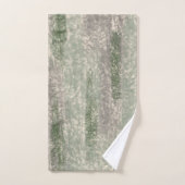 抽象芸術ソフトフエスグレーベージュモス&ストーン バスタオルセット (ハンドタオル)