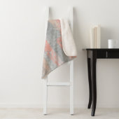 抽象芸術ソフトフエスコーラルピーチグレー シェルパブランケット (インサイチュ)