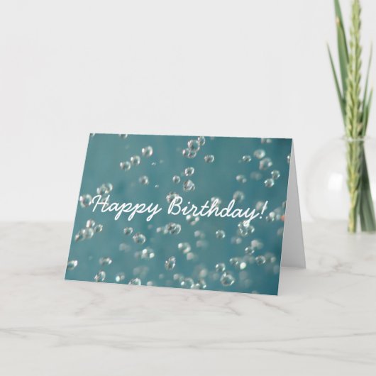 抽象芸術ソフトフォーカス水滴ハッピーバースデー! カード (正面)