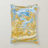 抽象芸術ソフトブルー:ゴールデンTouch。 アクセントクッション (正面(垂直))