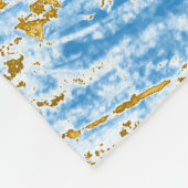 抽象芸術ソフトブルー：ゴールデンTouch。 フリースブランケット (角)