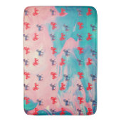 抽象芸術ソフトメモリーフォーム、ワイルドウマ バスマット (正面縦)