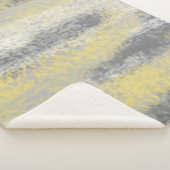 抽象芸術ソフト色相グレーイエロー シェルパブランケット (3/4)