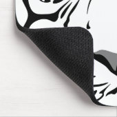 抽象芸術タイガーの頭（白黒） マウスパッド (コーナー)