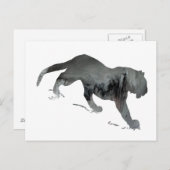 抽象芸術タイガーシルエット ポストカード (正面/裏面)