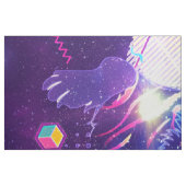 抽象芸術タイガーレトロ宇宙デザイン ファブリック (ファットクウォーター)