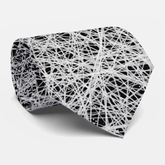 抽象芸術タイ白黒の落書き芸術的 ネクタイ (ロール)