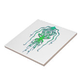 抽象芸術タコ族イカ刺青デザイン タイル (側面)