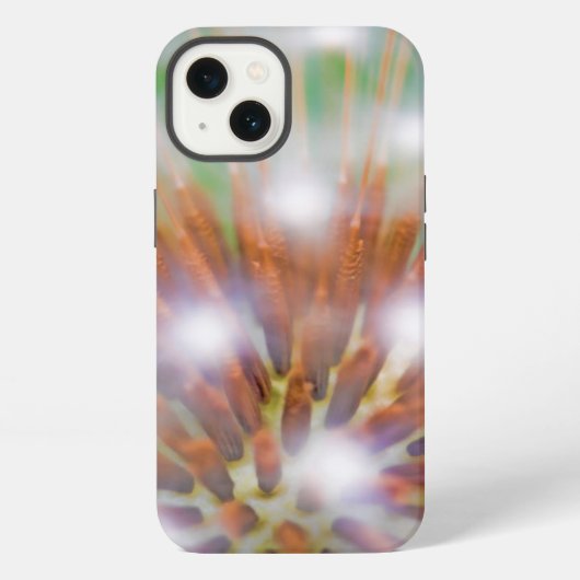 抽象芸術タンポポ種子頭 iPhoneケース (裏面)