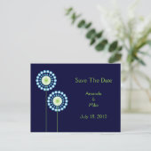 抽象芸術タンポポ花の日付カードを保存 案内ポストカード (スタンド正面)